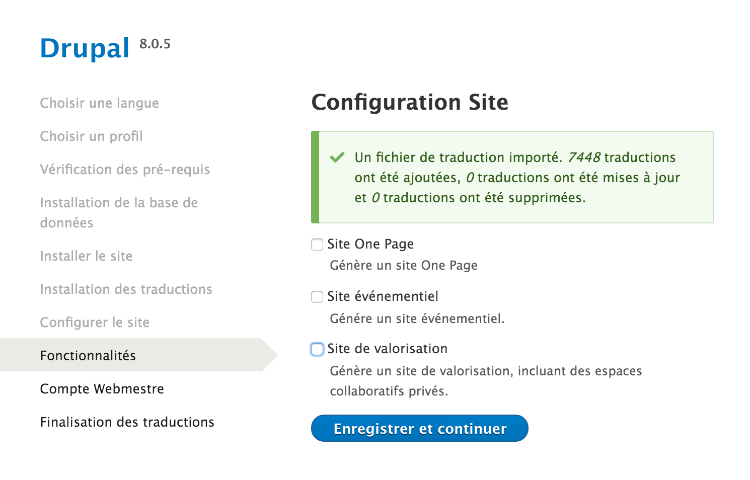 Configuration exportée